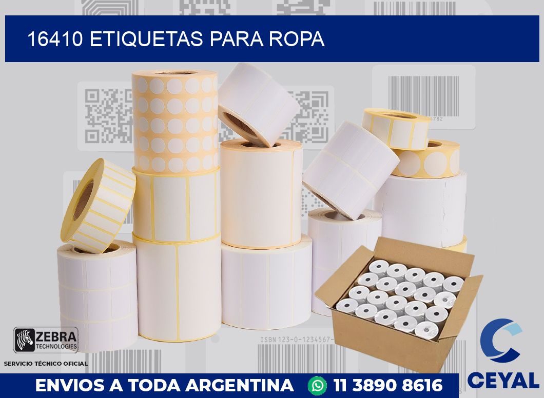 16410 ETIQUETAS PARA ROPA