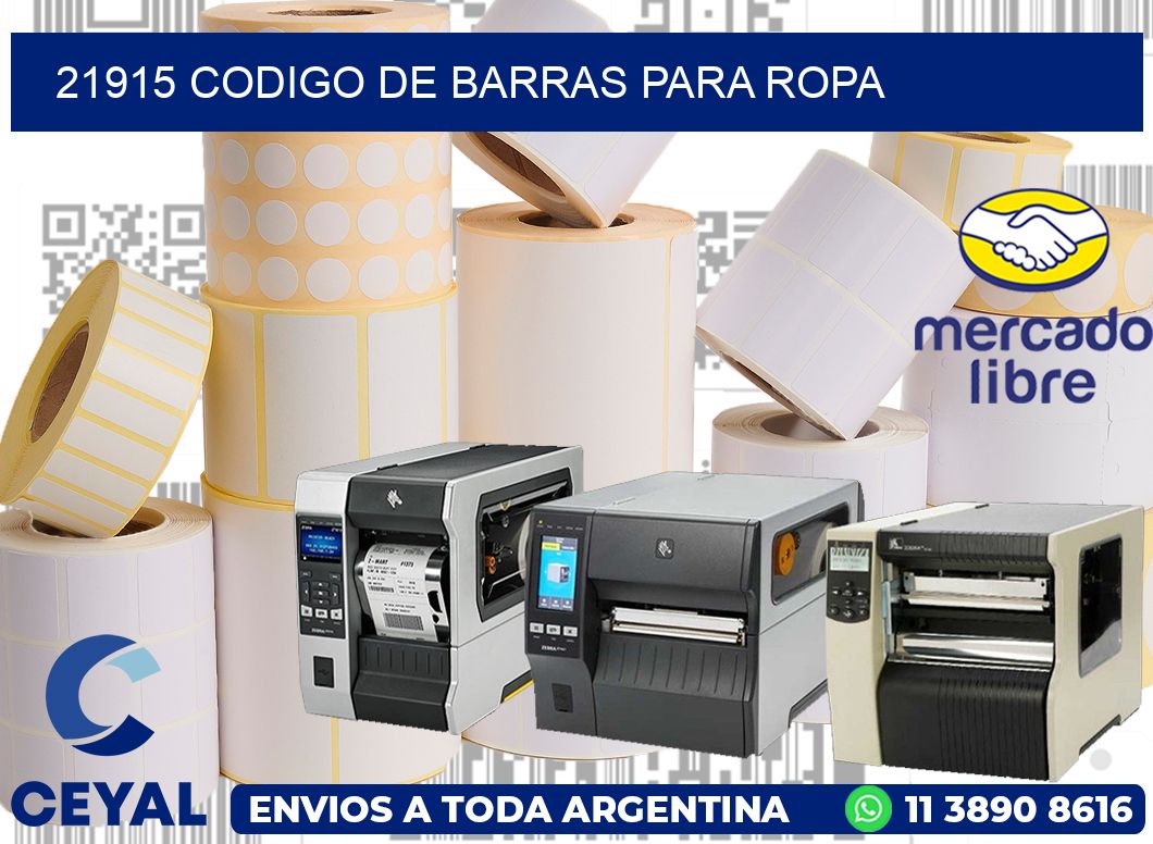 21915 CODIGO DE BARRAS PARA ROPA