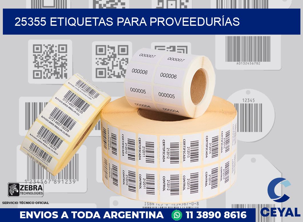 25355 ETIQUETAS PARA PROVEEDURÍAS