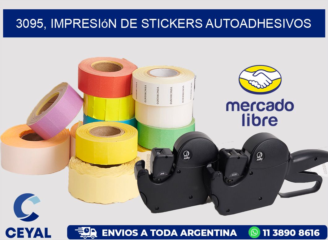 3095, impresión de stickers autoadhesivos