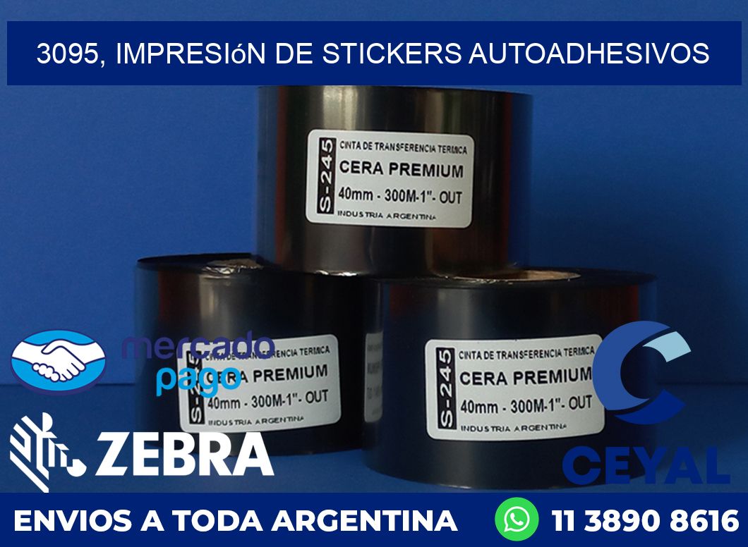 3095, impresión de stickers autoadhesivos