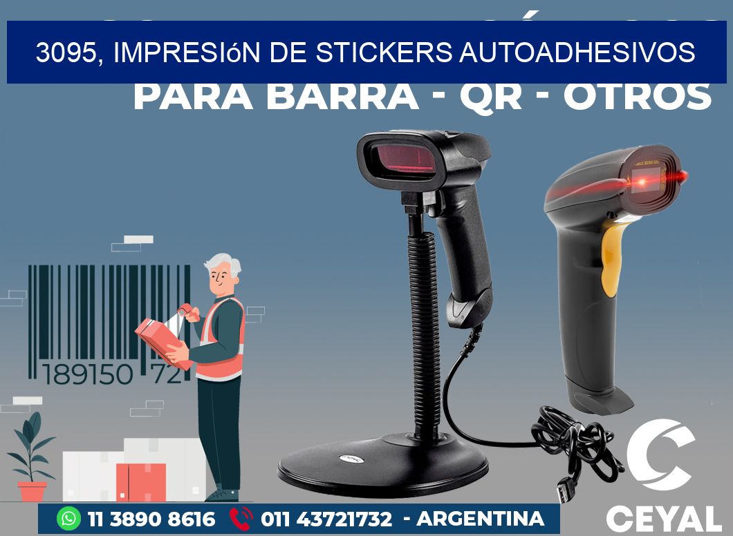 3095, impresión de stickers autoadhesivos