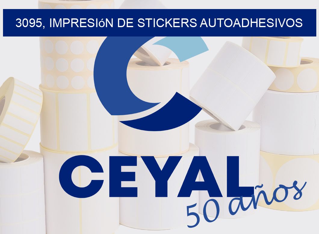 3095, impresión de stickers autoadhesivos