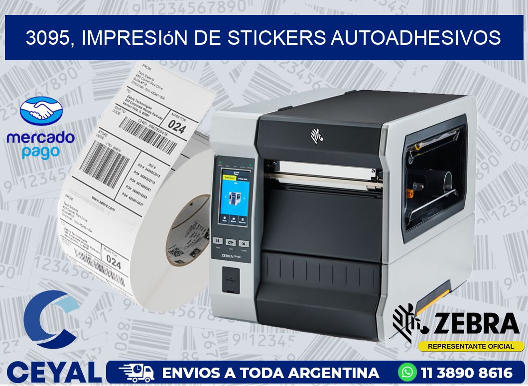 3095, impresión de stickers autoadhesivos