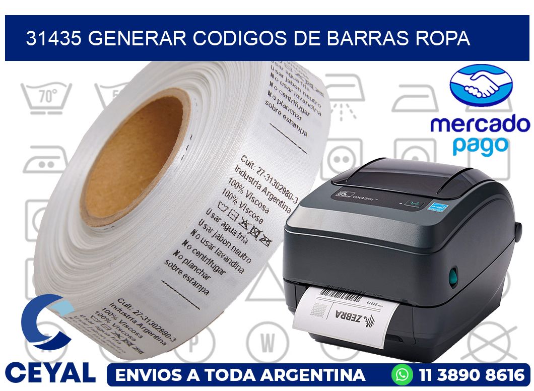 31435 GENERAR CODIGOS DE BARRAS ROPA