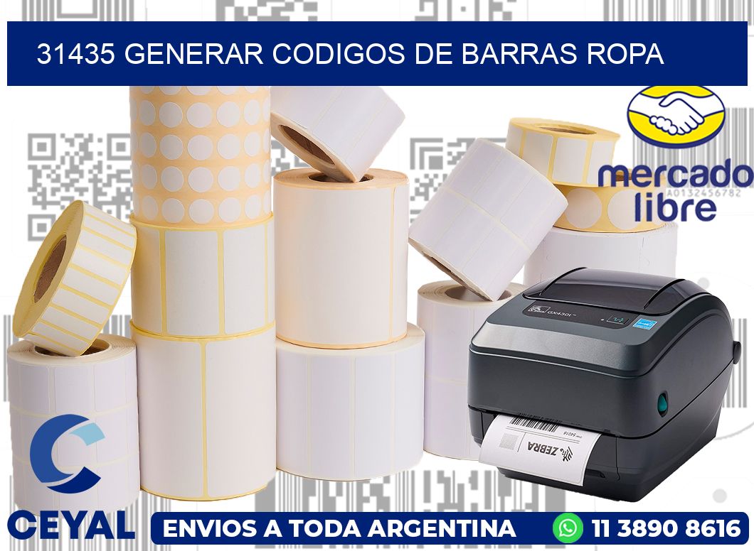 31435 GENERAR CODIGOS DE BARRAS ROPA