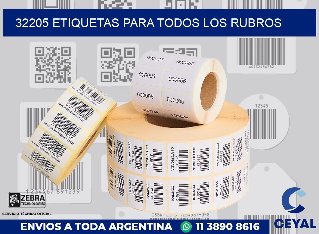 32205 ETIQUETAS PARA TODOS LOS RUBROS