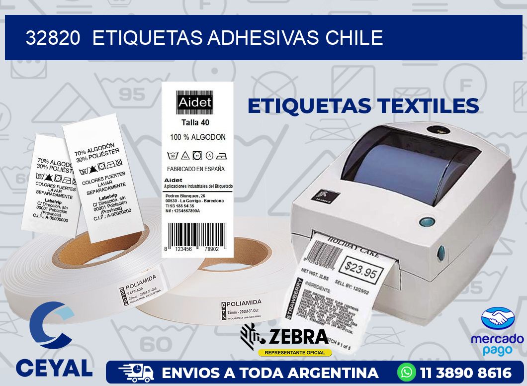 32820  ETIQUETAS ADHESIVAS CHILE
