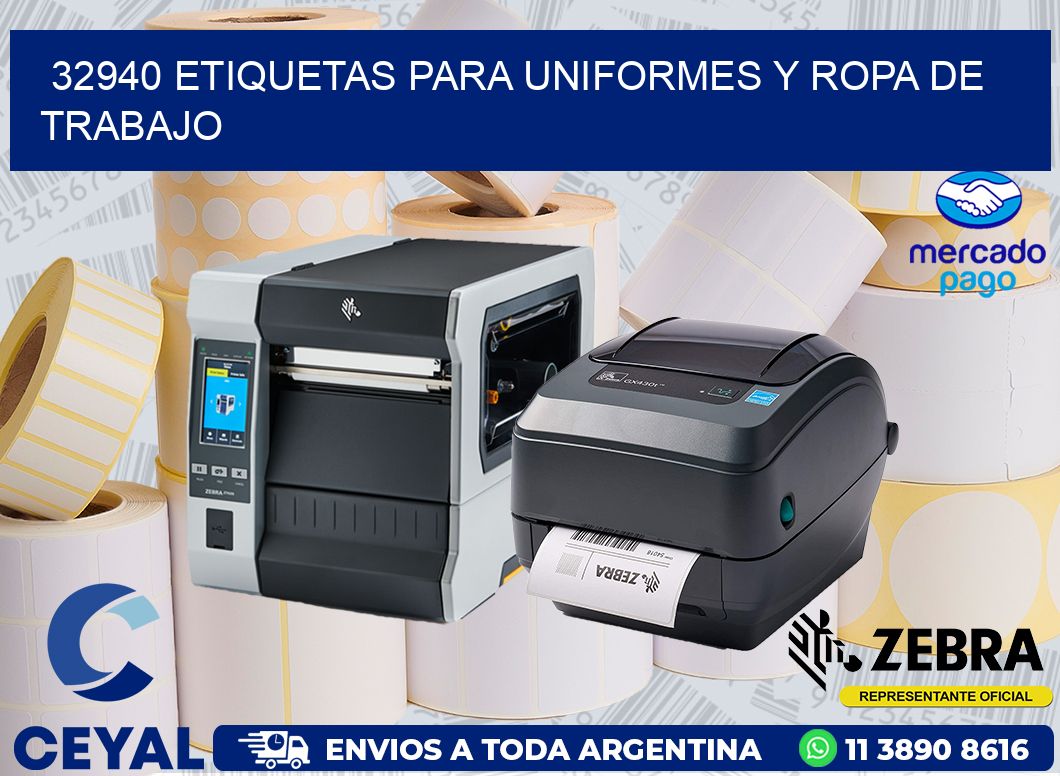 32940 ETIQUETAS PARA UNIFORMES Y ROPA DE TRABAJO