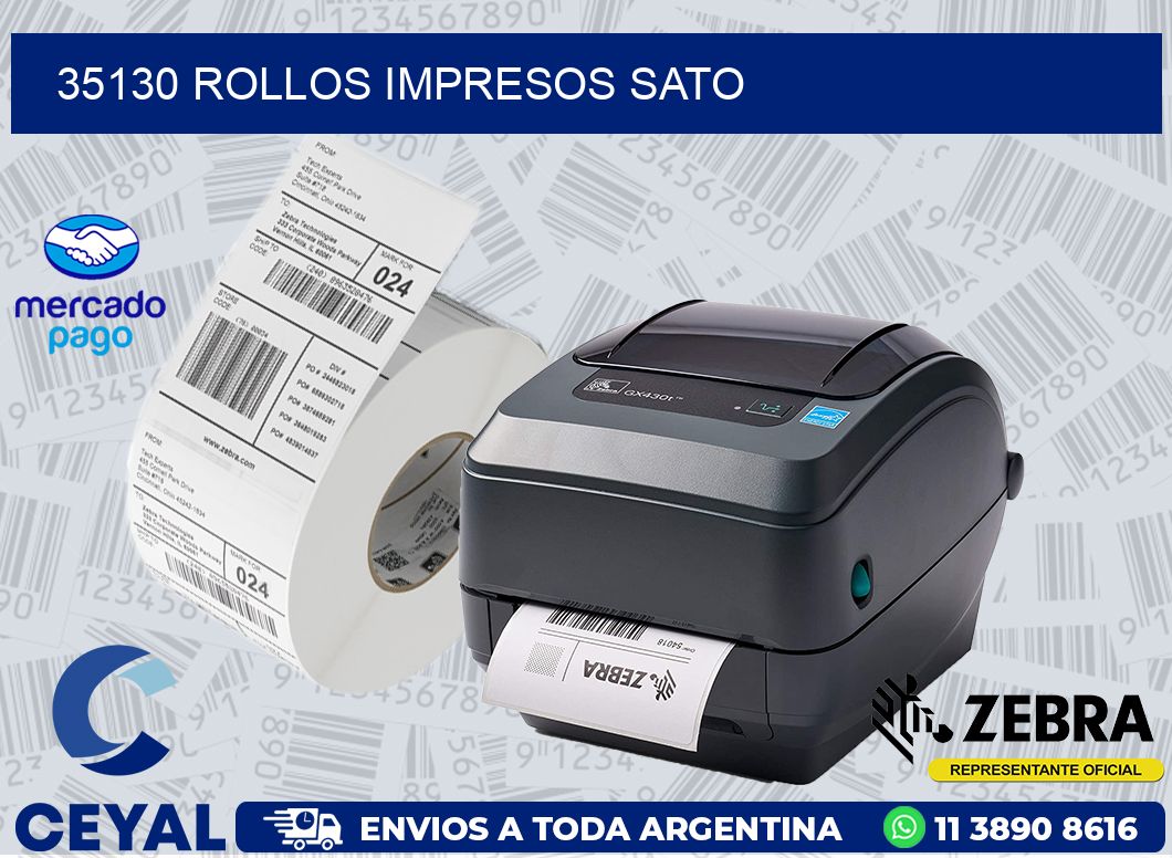 35130 ROLLOS IMPRESOS SATO