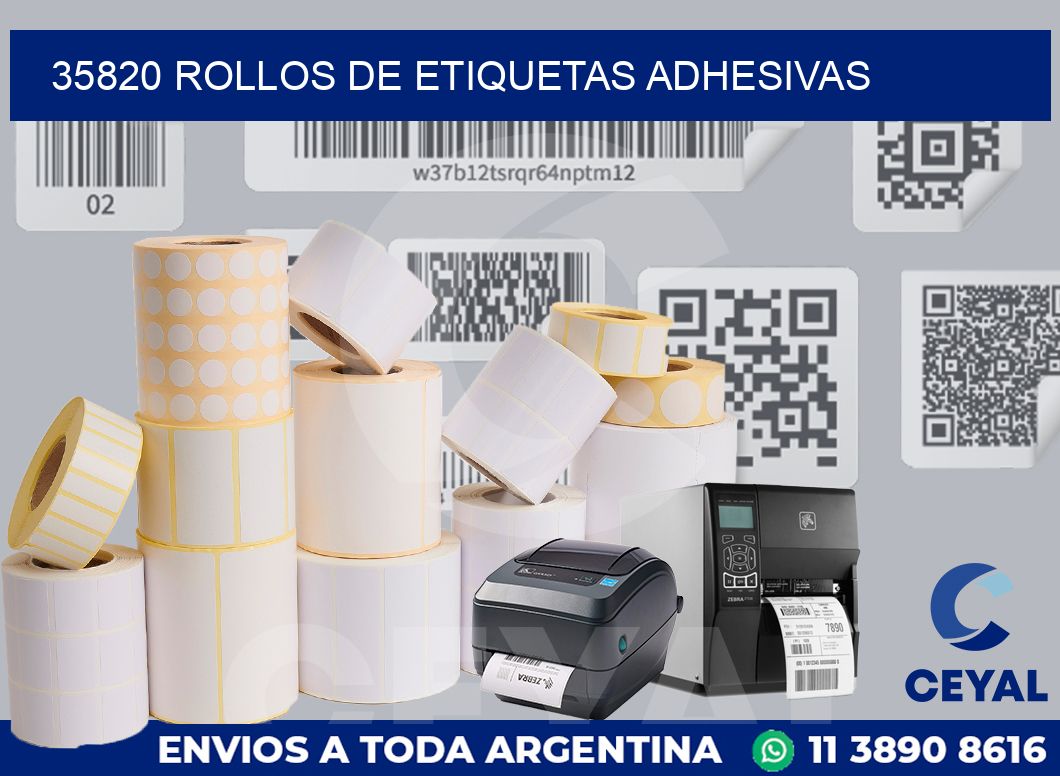 35820 ROLLOS DE ETIQUETAS ADHESIVAS