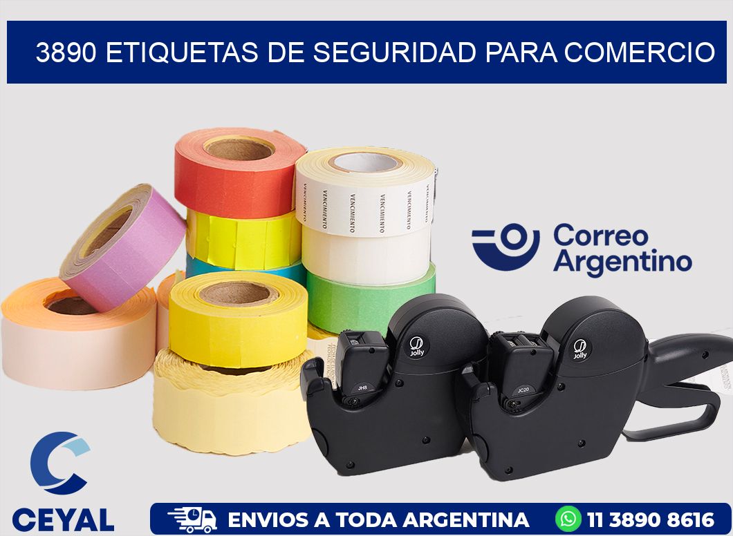 3890 ETIQUETAS DE SEGURIDAD PARA COMERCIO