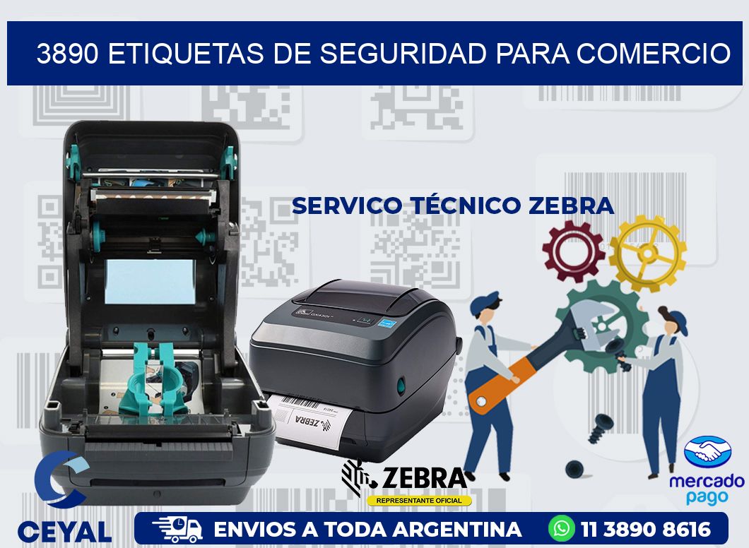 3890 ETIQUETAS DE SEGURIDAD PARA COMERCIO