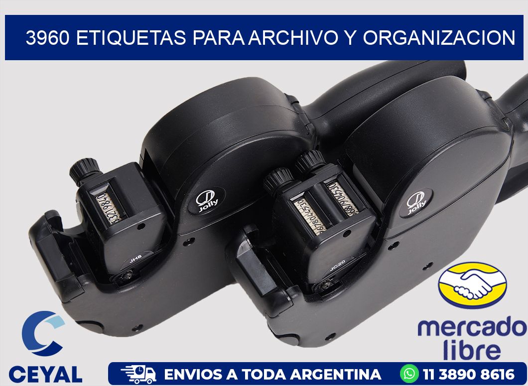 3960 ETIQUETAS PARA ARCHIVO Y ORGANIZACION