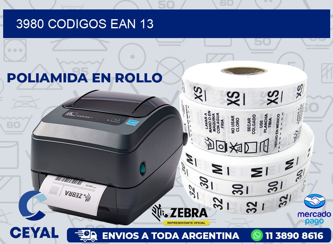 3980 CODIGOS EAN 13