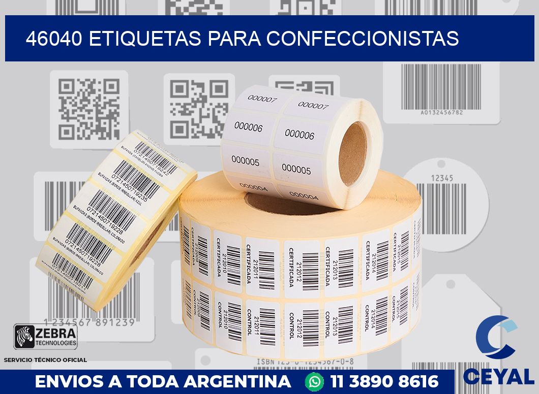 46040 ETIQUETAS PARA CONFECCIONISTAS