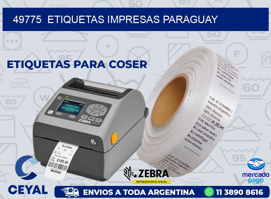 49775  ETIQUETAS IMPRESAS PARAGUAY