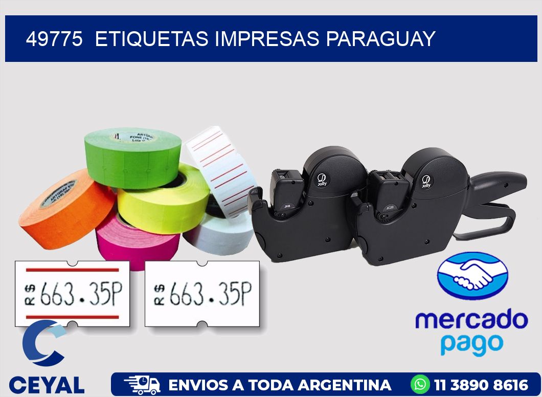 49775  ETIQUETAS IMPRESAS PARAGUAY