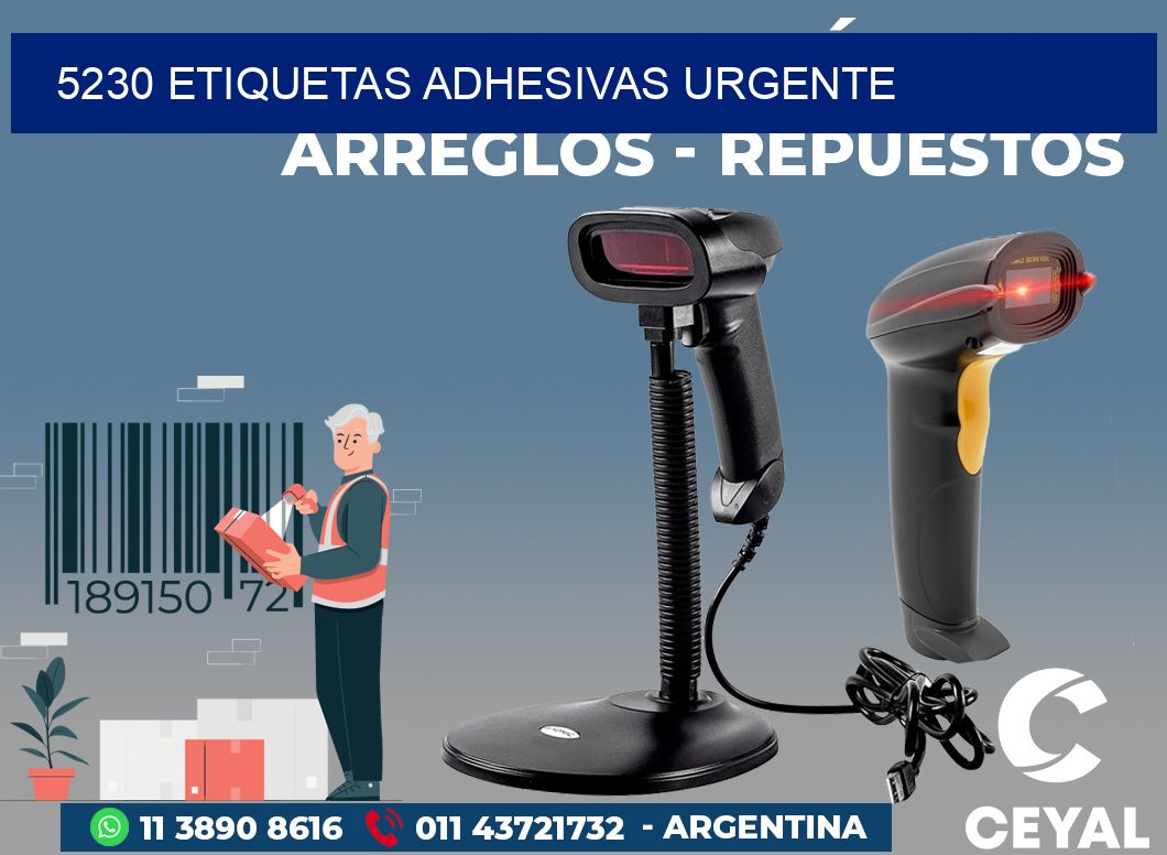 5230 ETIQUETAS ADHESIVAS URGENTE