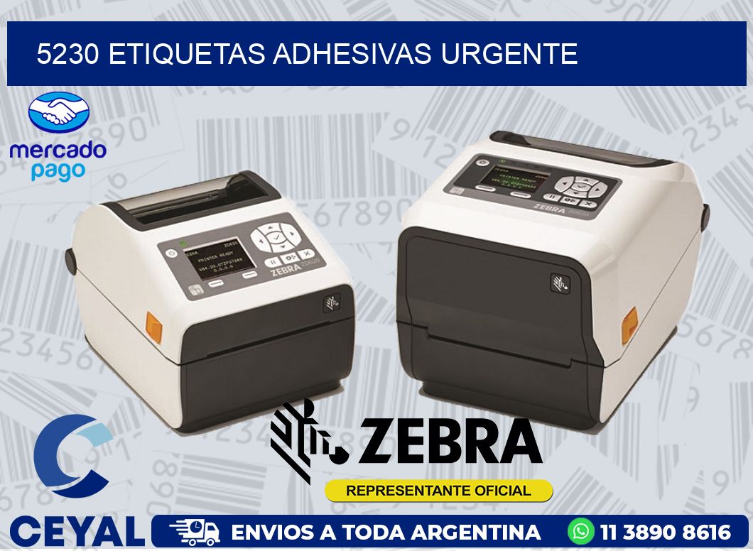 5230 ETIQUETAS ADHESIVAS URGENTE