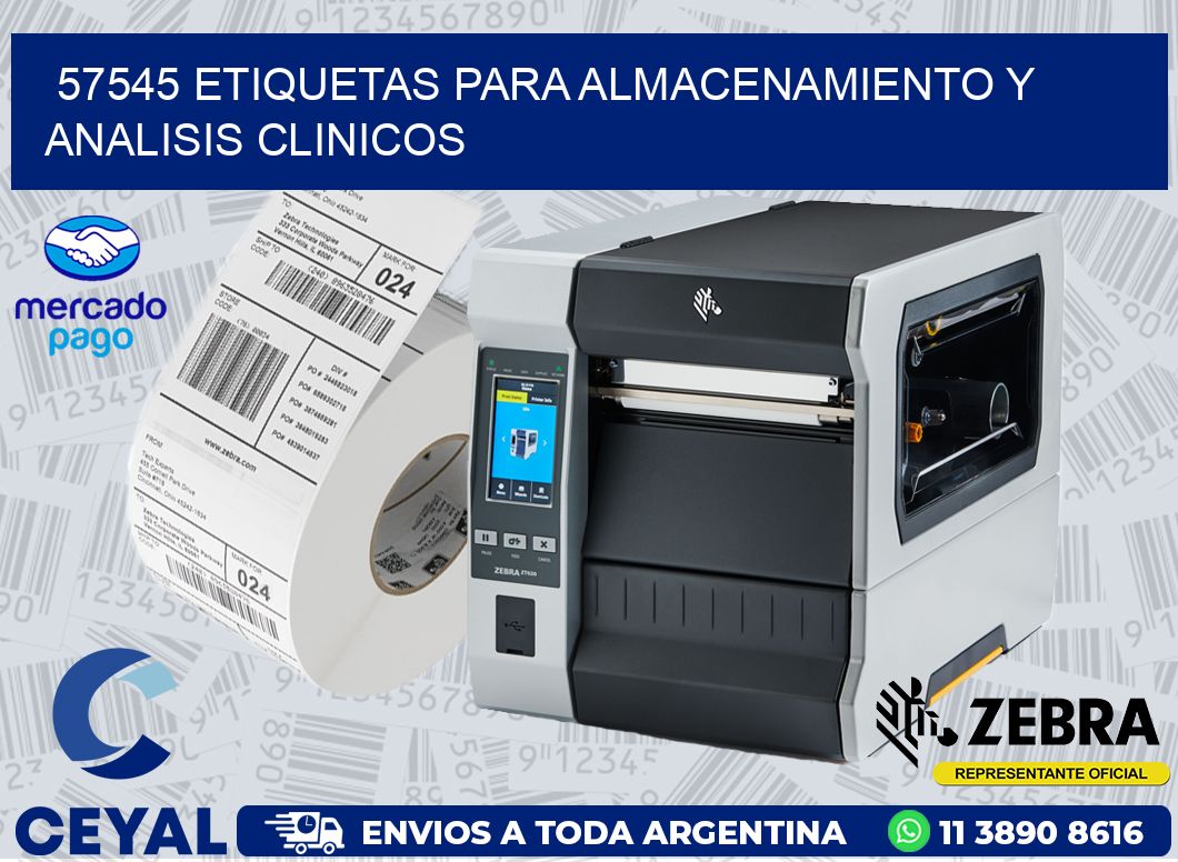 57545 ETIQUETAS PARA ALMACENAMIENTO Y ANALISIS CLINICOS