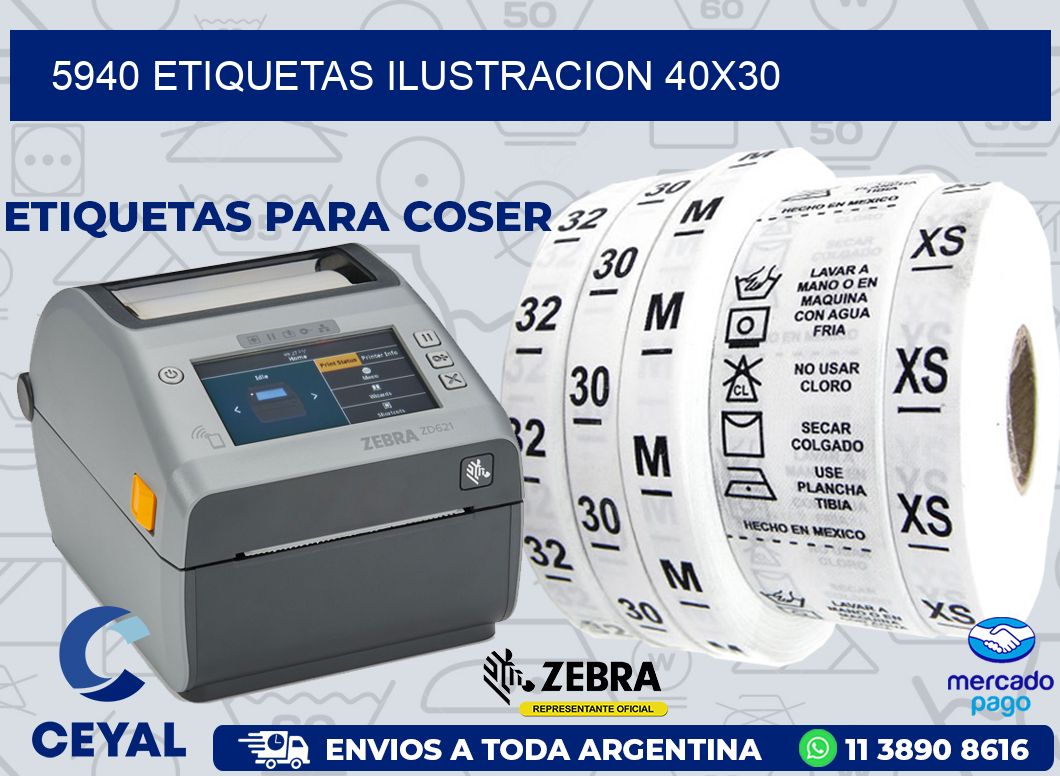 5940 ETIQUETAS ILUSTRACION 40X30