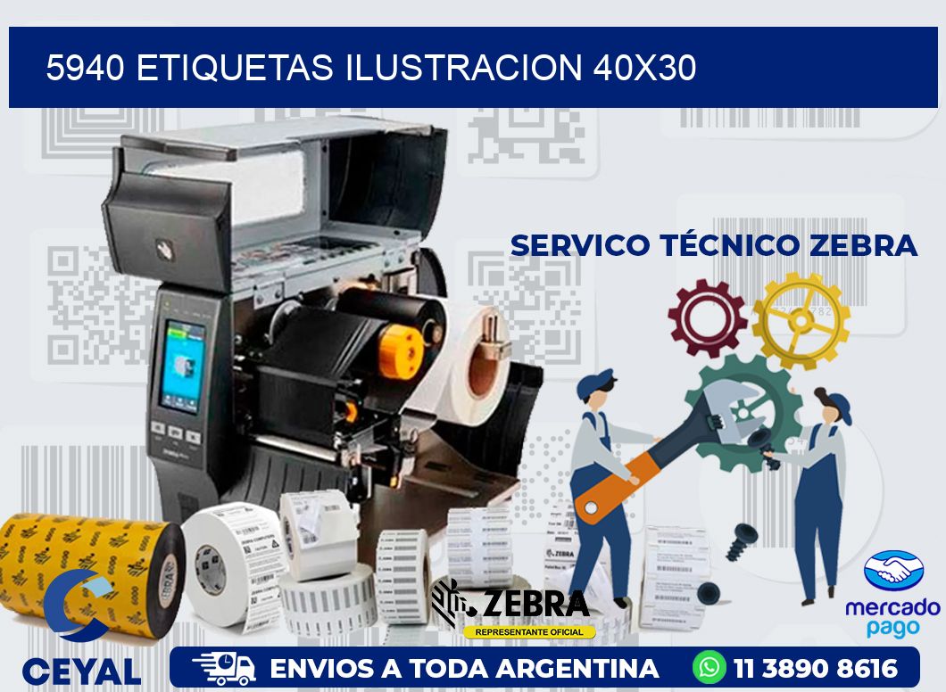 5940 ETIQUETAS ILUSTRACION 40X30