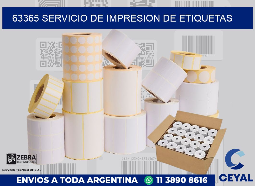 63365 SERVICIO DE IMPRESION DE ETIQUETAS