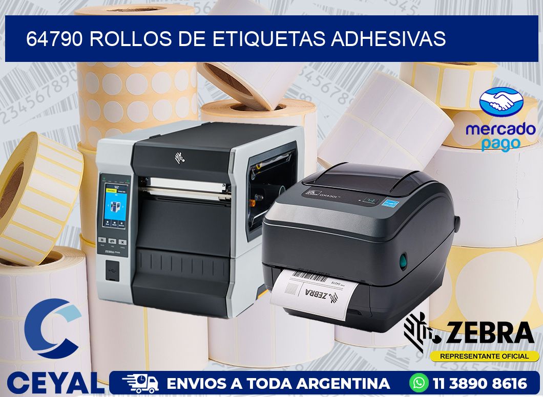 64790 ROLLOS DE ETIQUETAS ADHESIVAS