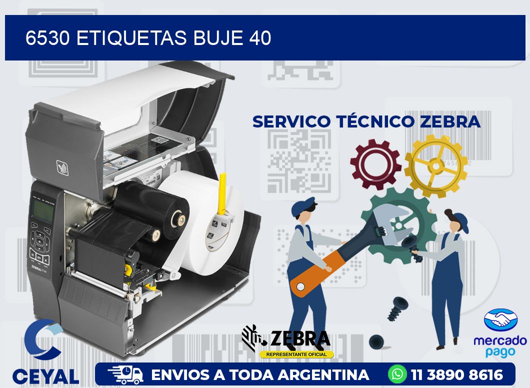 6530 ETIQUETAS BUJE 40