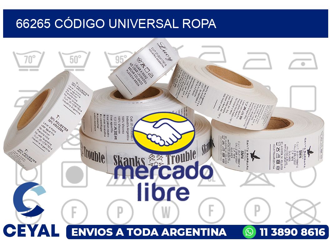 66265 CÓDIGO UNIVERSAL ROPA