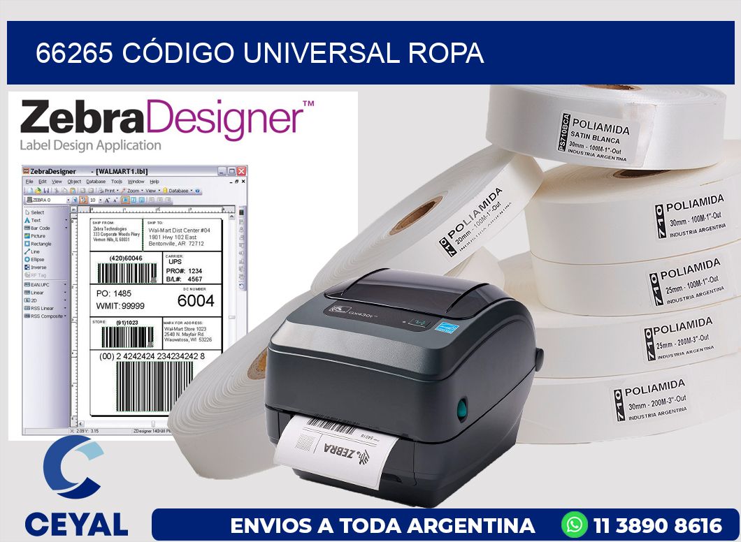 66265 CÓDIGO UNIVERSAL ROPA