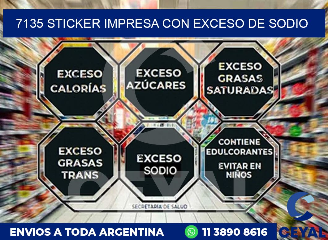7135 STICKER IMPRESA CON EXCESO DE SODIO