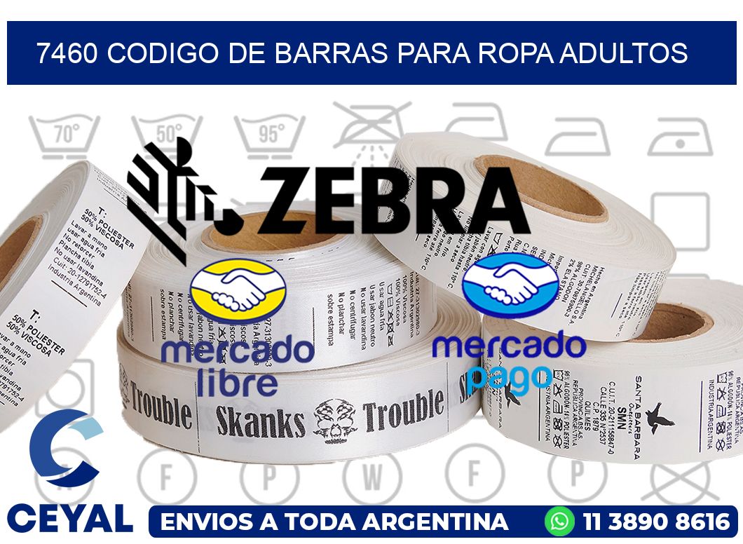 7460 CODIGO DE BARRAS PARA ROPA ADULTOS