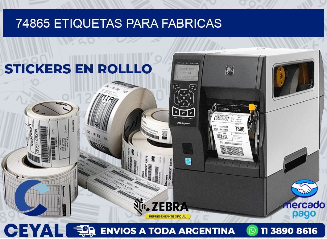 74865 ETIQUETAS PARA FABRICAS