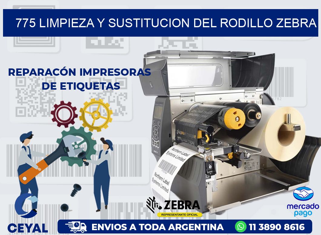 775 LIMPIEZA Y SUSTITUCION DEL RODILLO ZEBRA