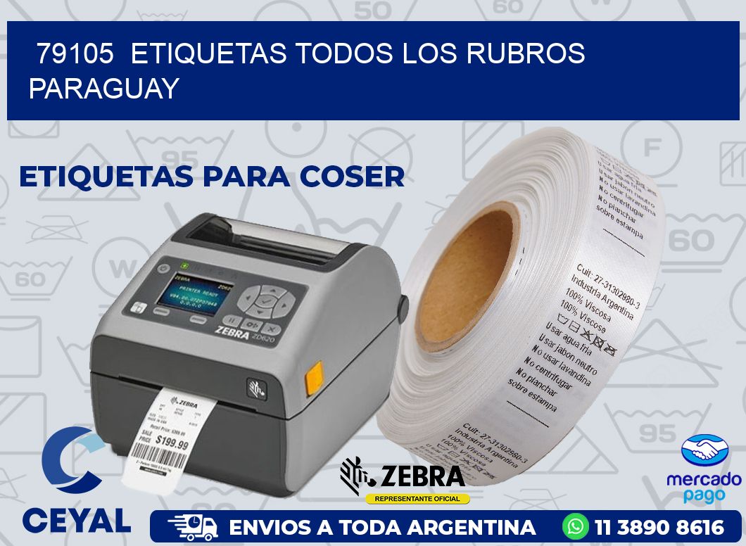 79105  ETIQUETAS TODOS LOS RUBROS PARAGUAY
