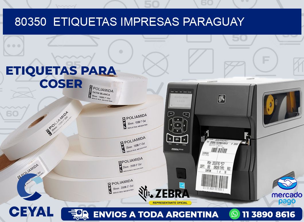 80350  ETIQUETAS IMPRESAS PARAGUAY