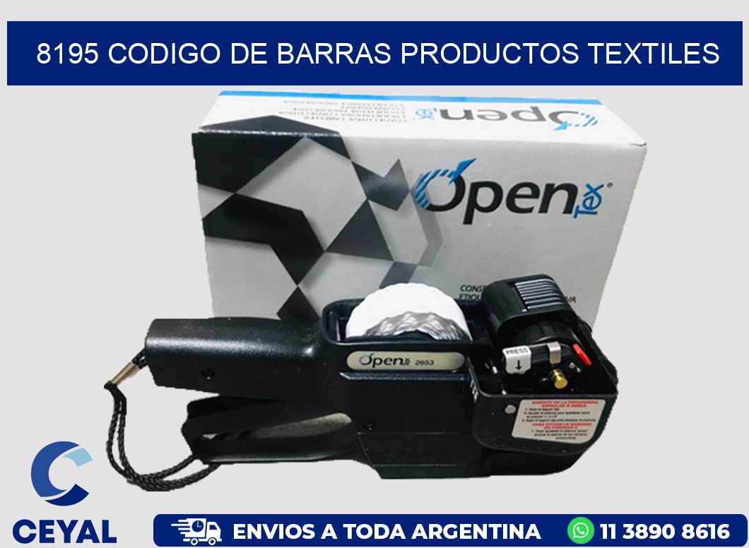 8195 CODIGO DE BARRAS PRODUCTOS TEXTILES