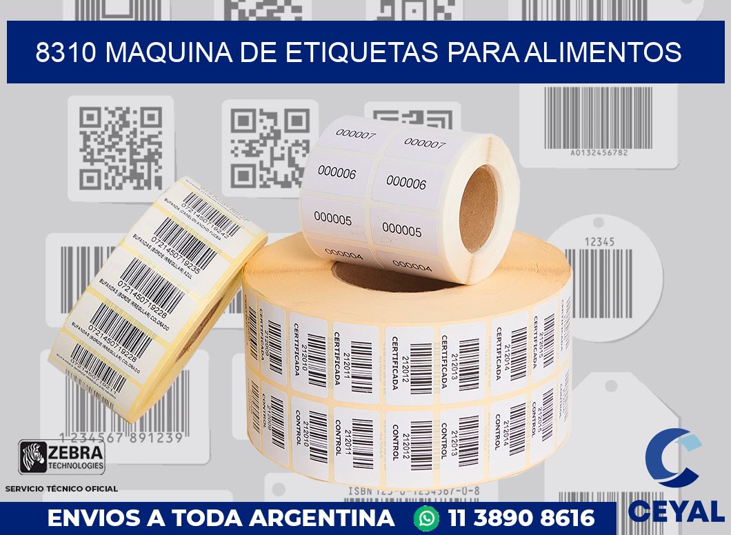 8310 MAQUINA DE ETIQUETAS PARA ALIMENTOS