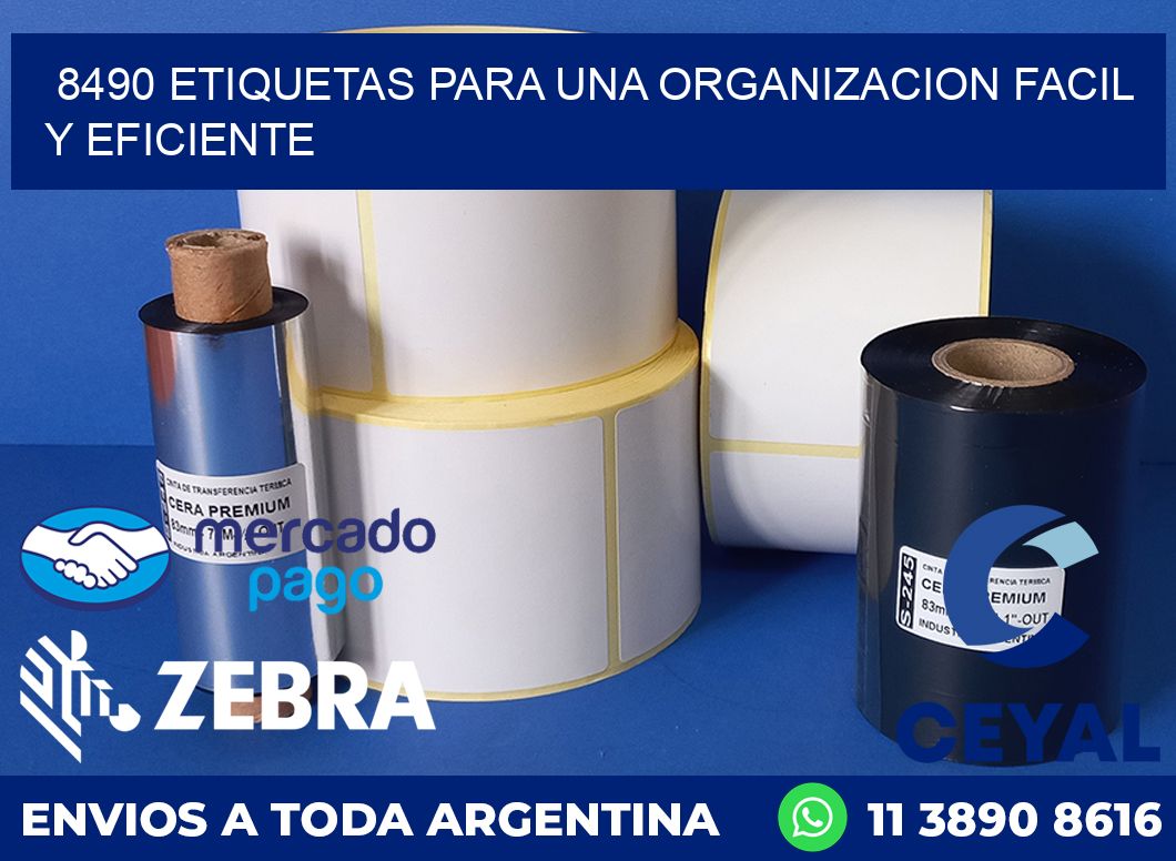 8490 ETIQUETAS PARA UNA ORGANIZACION FACIL Y EFICIENTE