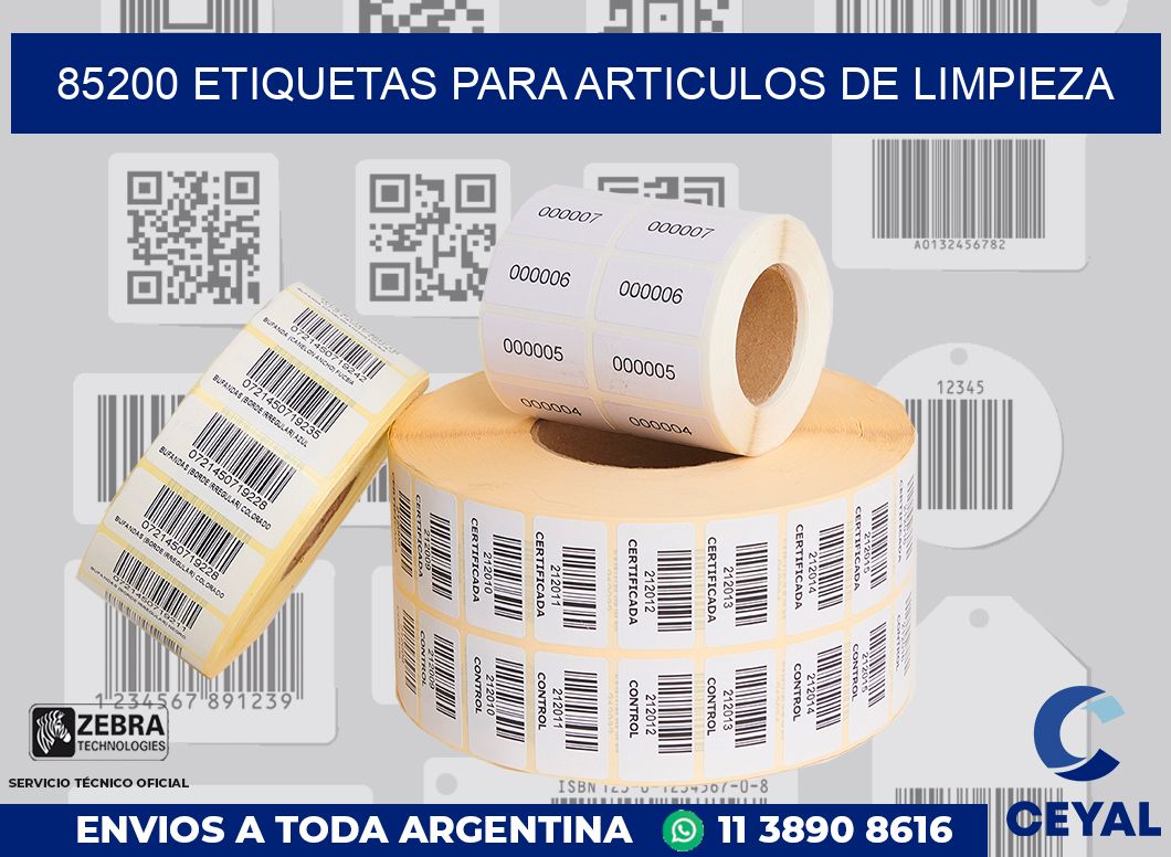 85200 ETIQUETAS PARA ARTICULOS DE LIMPIEZA