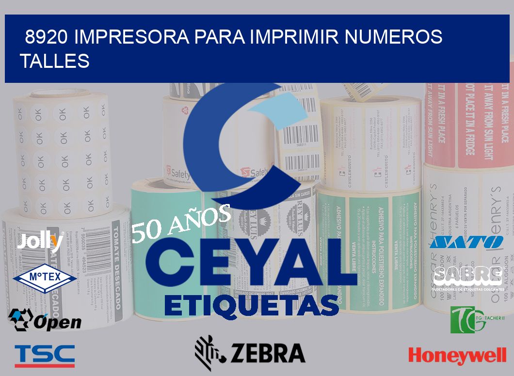 8920 IMPRESORA PARA IMPRIMIR NUMEROS TALLES