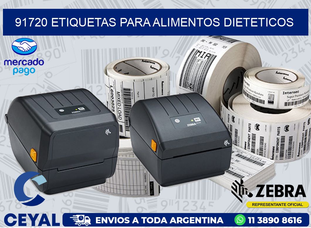 91720 ETIQUETAS PARA ALIMENTOS DIETETICOS