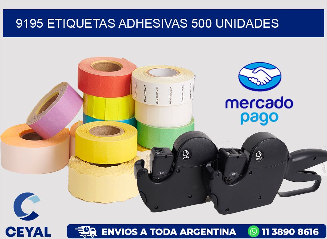 9195 ETIQUETAS ADHESIVAS 500 UNIDADES