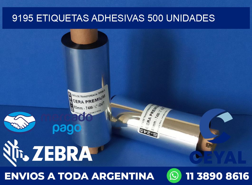 9195 ETIQUETAS ADHESIVAS 500 UNIDADES