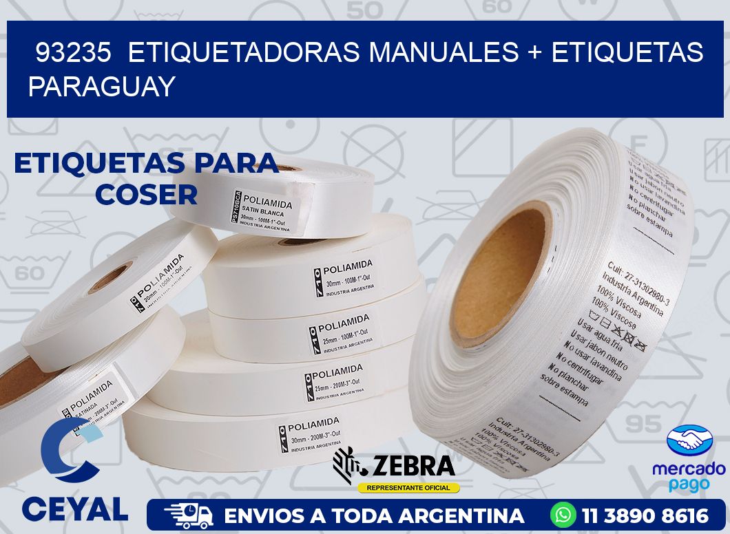 93235  ETIQUETADORAS MANUALES + ETIQUETAS PARAGUAY
