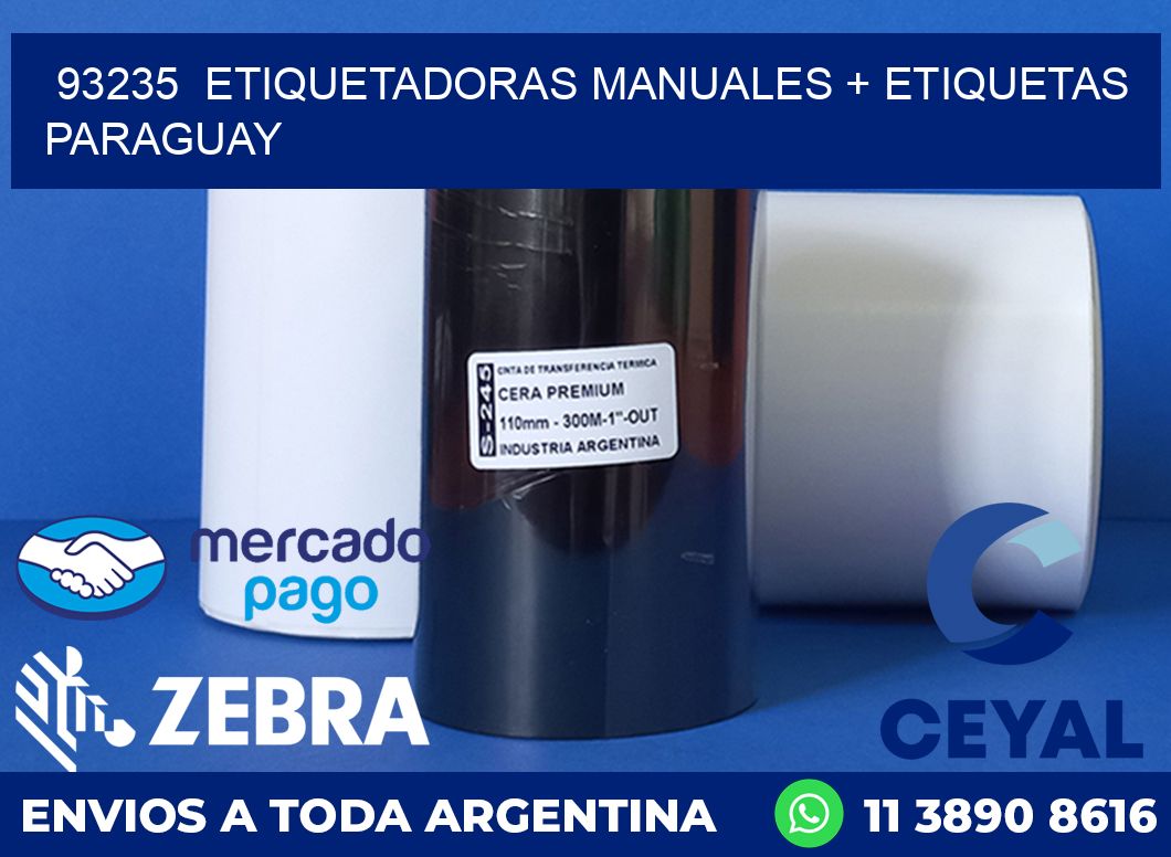 93235  ETIQUETADORAS MANUALES + ETIQUETAS PARAGUAY