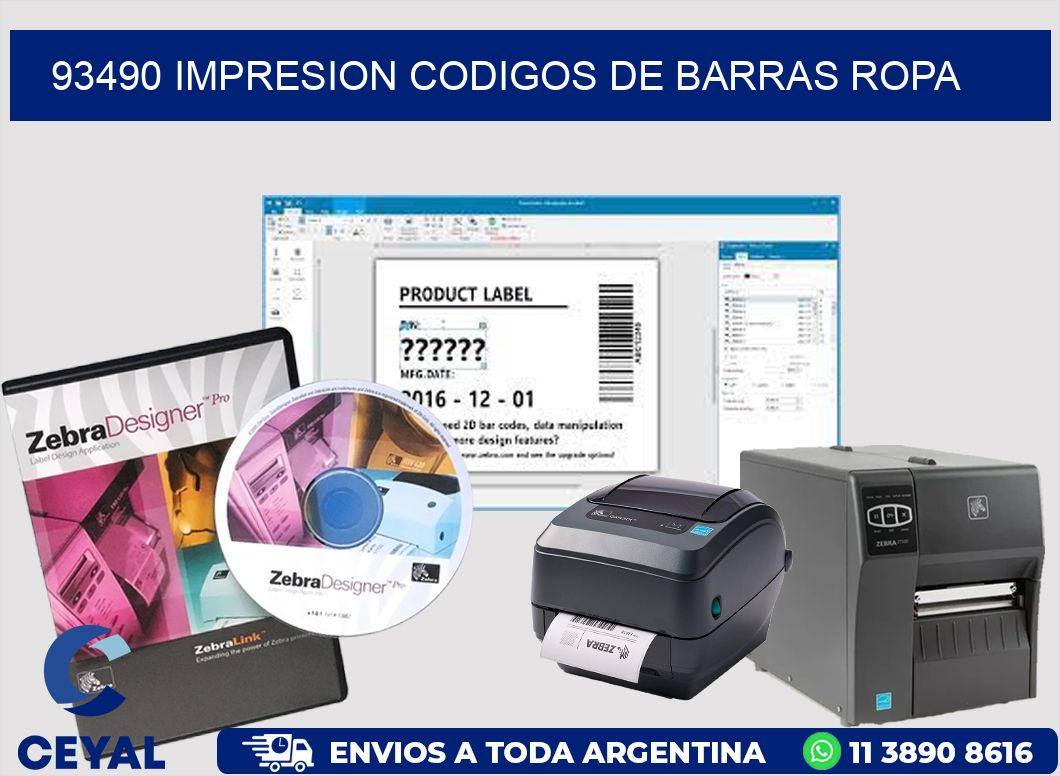 93490 IMPRESION CODIGOS DE BARRAS ROPA