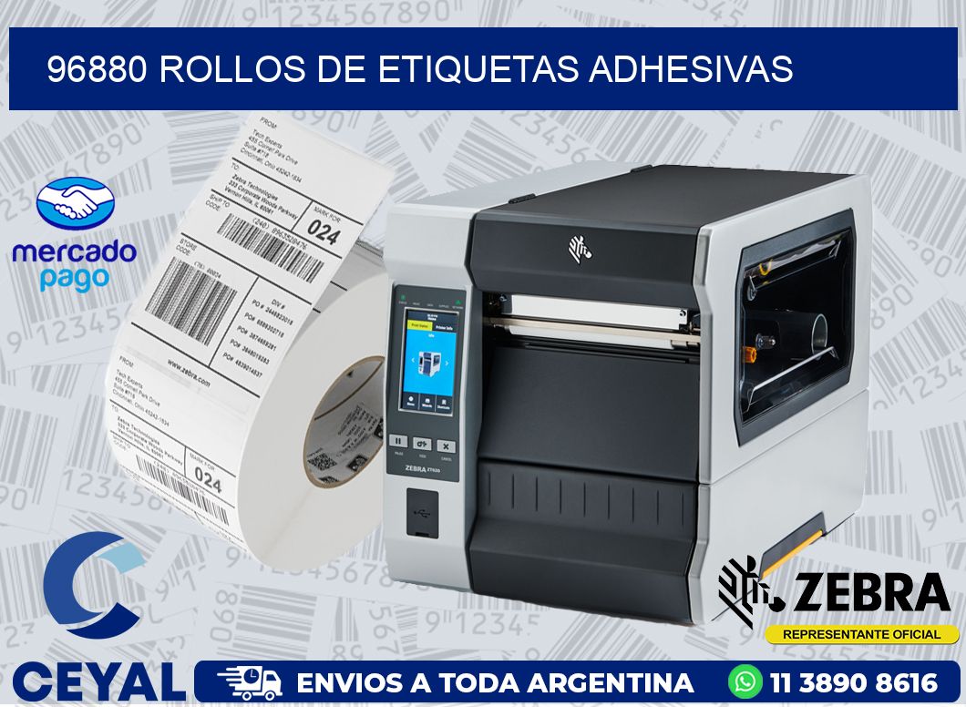 96880 ROLLOS DE ETIQUETAS ADHESIVAS